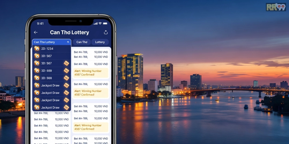 Hình ảnh nổi bật về nền tảng xổ số Cần Thơ Lotto Pro với giao diện hiện đại