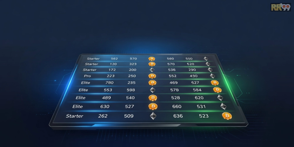 Bảng giá các gói dịch vụ crypto casino rr99 cập nhật 2025