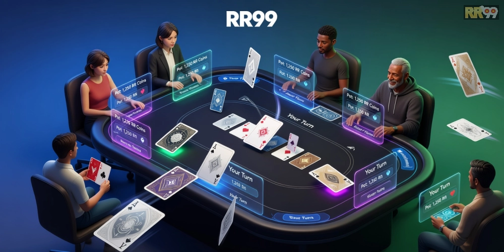 Khái niệm game bài online rr99 được minh họa qua giao diện chơi bài hiện đại