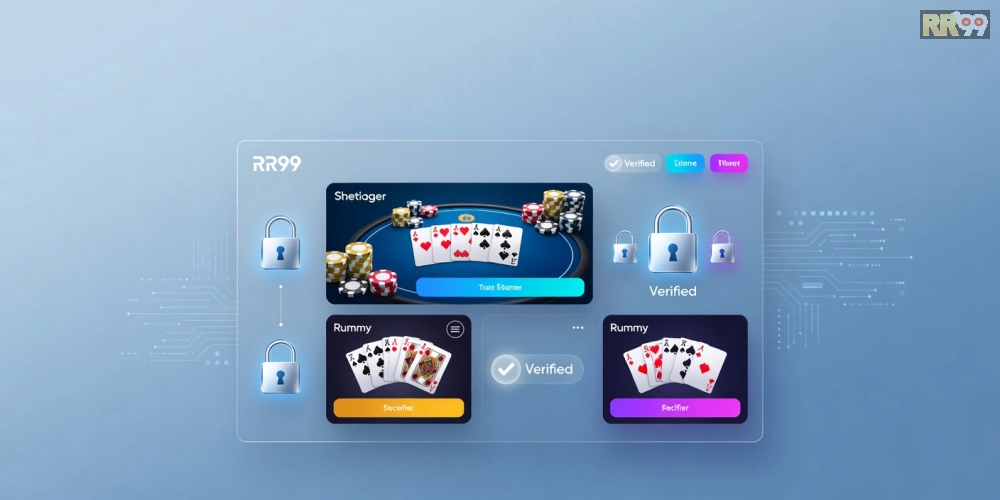 Hình ảnh minh họa khái niệm game bài uy tín rr99 với giao diện nền tảng an toàn và các trò chơi phổ biến