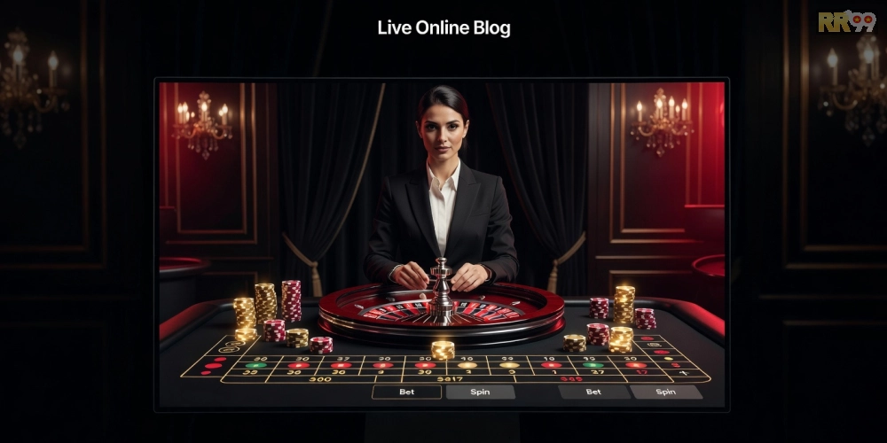 Minh họa khái niệm trực tiếp casino rr99 với giao diện hiện đại và dealer chuyên nghiệp